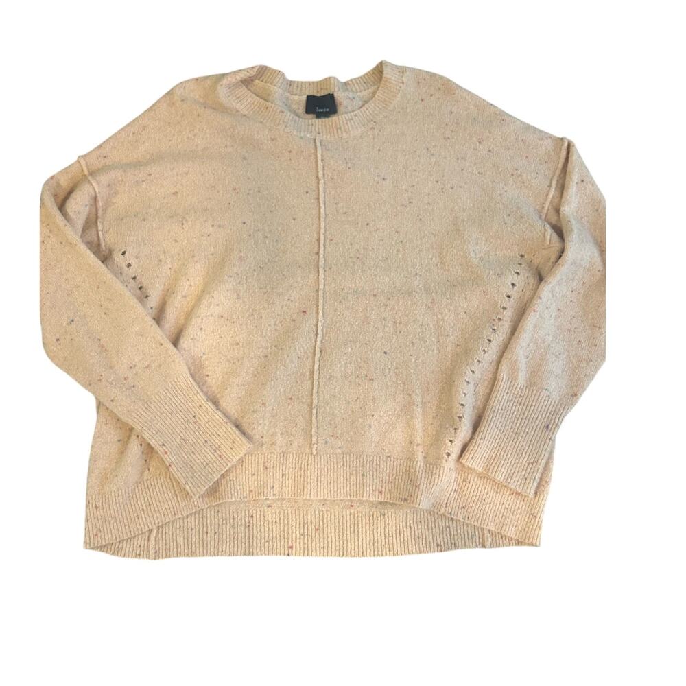 Lumiere Peach Confetti Sweater Women Size Small Oversized Boho